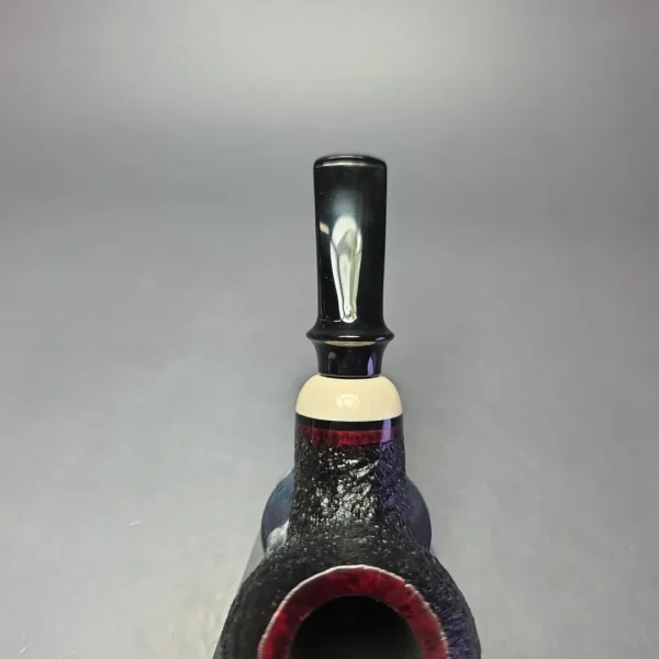 Qi Studio Partially Sandblasted Apple w/ Ivorite Estate Briar Pipe, Unsmoked - Image 8