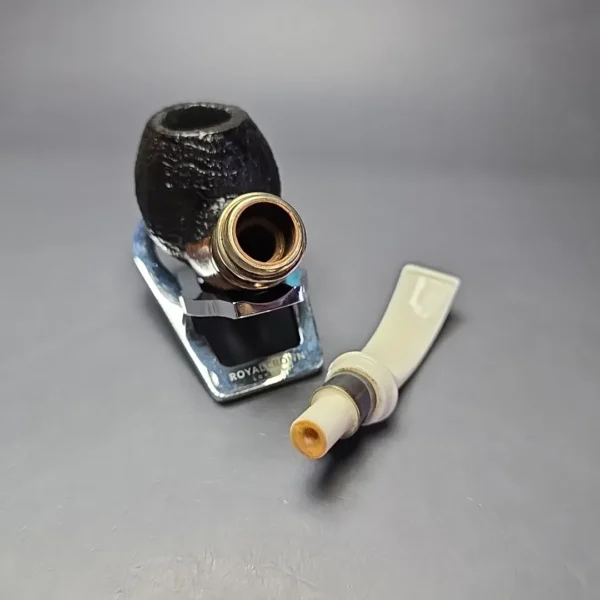 Ser Jacopo Albus et Niger C S1 Sandblasted Apple w/ Silver Estate Briar Pipe, Italian Estates - Image 13