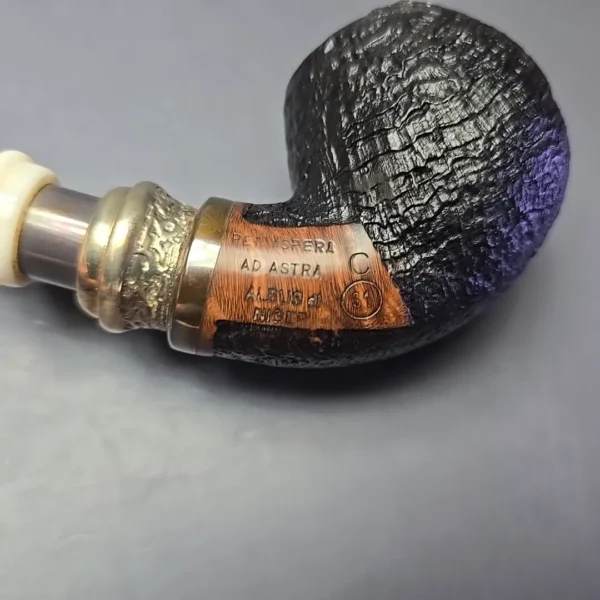 Ser Jacopo Albus et Niger C S1 Sandblasted Apple w/ Silver Estate Briar Pipe, Italian Estates - Image 14
