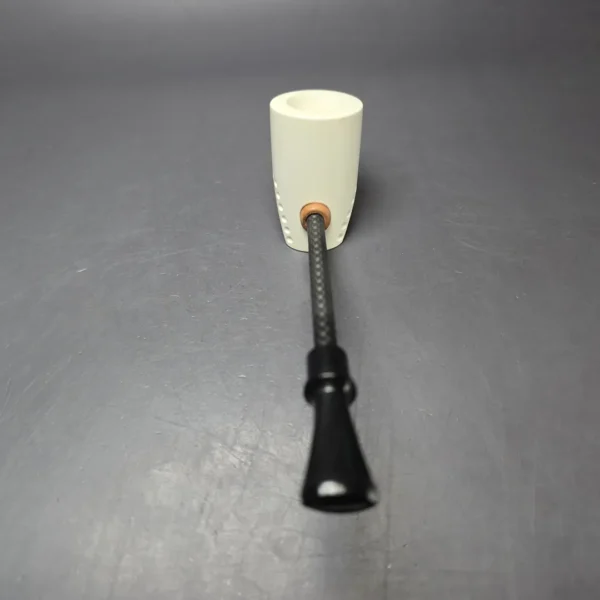 MBSD Meerschaum Deluxe Smooth Facet Poker Block Meerschaum Pipe, New - Image 6