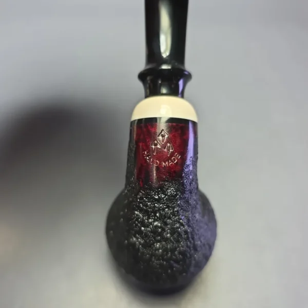 Qi Studio Partially Sandblasted Apple w/ Ivorite Estate Briar Pipe, Unsmoked - Image 10