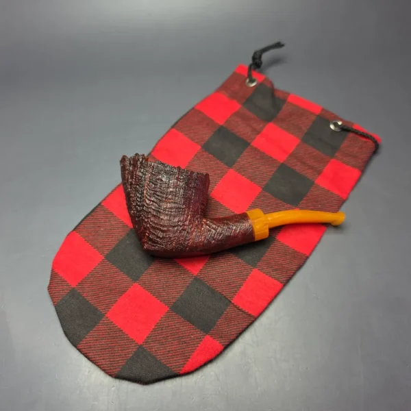 Nate Rose Sandblasted Dublin w/ Italian Lucite Handmade Briar Pipe, New - Image 14