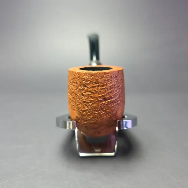 MBSD Briars Timeless Traditions 2 Sandblasted Bent Billiard w/ Silver Handmade Briar Pipe, New - Image 4