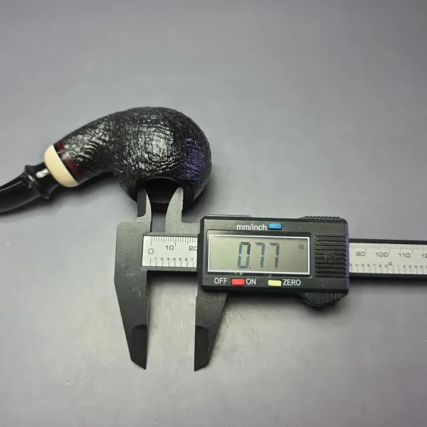 Qi Studio Partially Sandblasted Apple w/ Ivorite Estate Briar Pipe, Unsmoked - Image 12