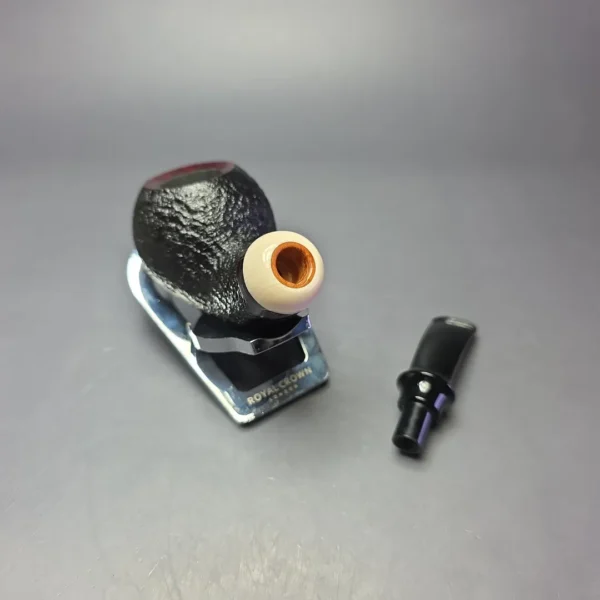 Qi Studio Partially Sandblasted Apple w/ Ivorite Estate Briar Pipe, Unsmoked - Image 13