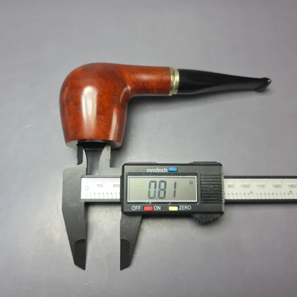 Vauen 3211 Smooth Billiard w/ Brass Estate Briar Pipe, Unsmoked, 9mm - Image 9