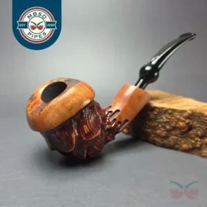 Nording Spruce Cone Partially Rusticated Freehand Estate Briar Pipe, Unsmoked