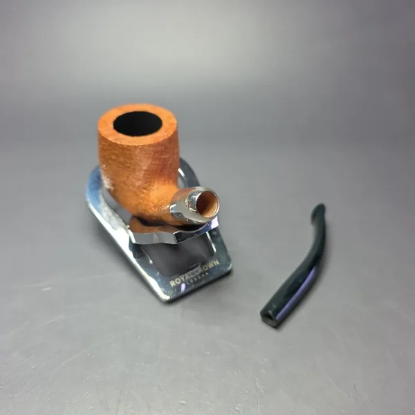 MBSD Briars Timeless Traditions 2 Sandblasted Bent Billiard w/ Silver Handmade Briar Pipe, New - Image 11