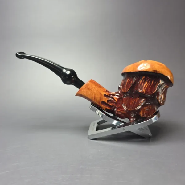 Nording Spruce Cone Partially Rusticated Freehand Estate Briar Pipe, Unsmoked - Image 4
