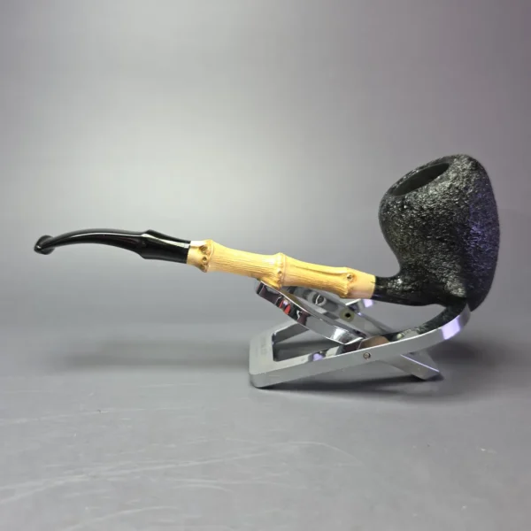 MBSD Briars Modern Masters 1 Sandblasted Peewit w/ Bamboo Handmade Briar Pipe, New - Image 5