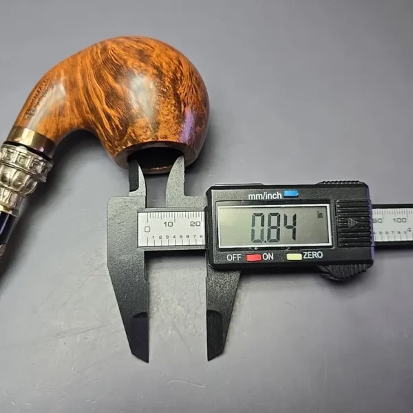 Mastro de Paja Unica Smooth Apple w/ Silver Estate Briar Pipe, Italian Estates, 9mm - Image 15