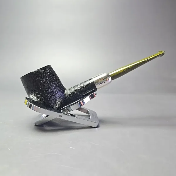 MBSD Briars Timeless Traditions 1 Sandblasted Billiard w/ Silver Handmade Briar Pipe, New - Image 3