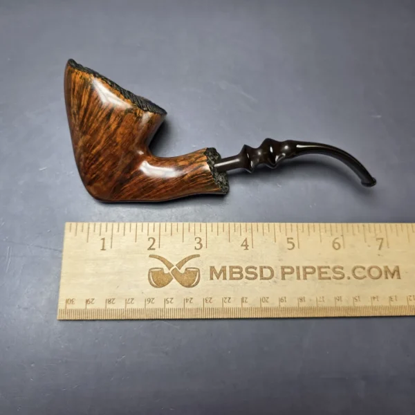 Ben Wade (Preben Holm) Golden Walnut XL Smooth Freehand Estate Briar Pipe, Danish Estates - Image 10