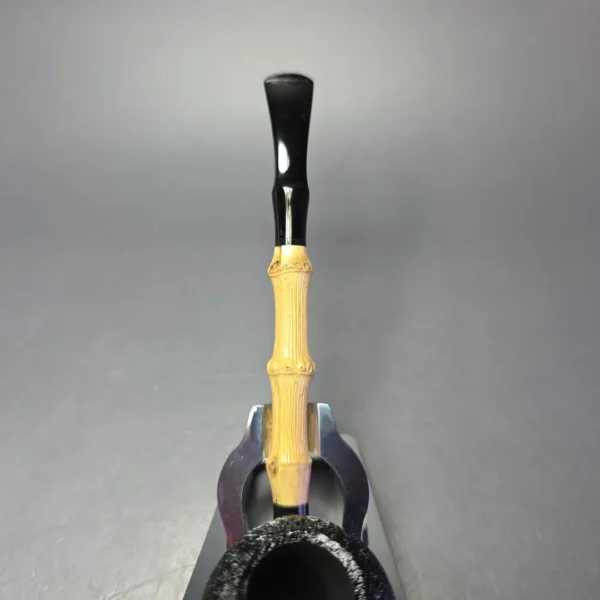 MBSD Briars Modern Masters 1 Sandblasted Peewit w/ Bamboo Handmade Briar Pipe, New - Image 7