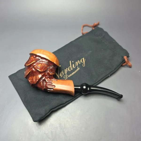 Nording Spruce Cone Partially Rusticated Freehand Estate Briar Pipe, Unsmoked - Image 10