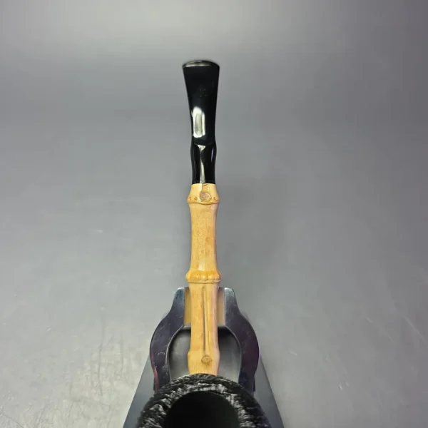 MBSD Briars Modern Masters 1 Sandblasted Peewit w/ Bamboo Handmade Briar Pipe, New - Image 7