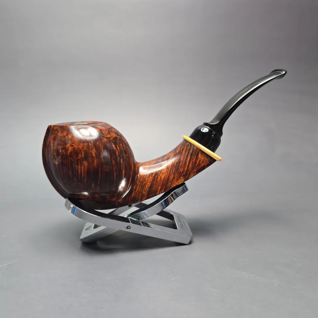 MBSD Briars Modern Masters 2 Smooth Blowfish w/ Boxwood Handmade Briar Pipe, New - Image 2