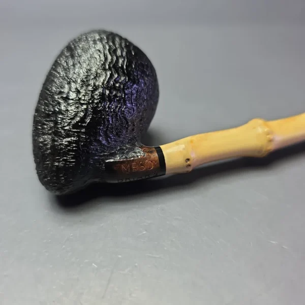 MBSD Briars Modern Masters 1 Sandblasted Peewit w/ Bamboo Handmade Briar Pipe, New - Image 9