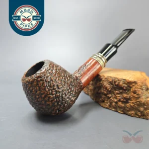 Vauen by Barontini Rusticated Brandy w/ Silver Estate Briar Pipe, Unsmoked, 9mm