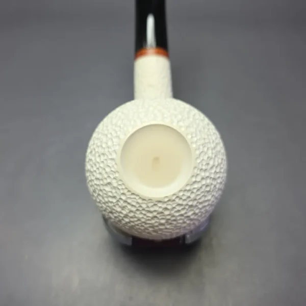 MBSD Meerschaum Deluxe XL Rusticated Apple Block Meerschaum Pipe, Briar-Mortise, New - Image 6