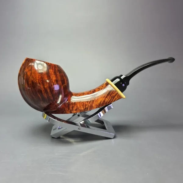 MBSD Briars Modern Masters 2 Smooth Blowfish w/ Boxwood Handmade Briar Pipe, New - Image 3