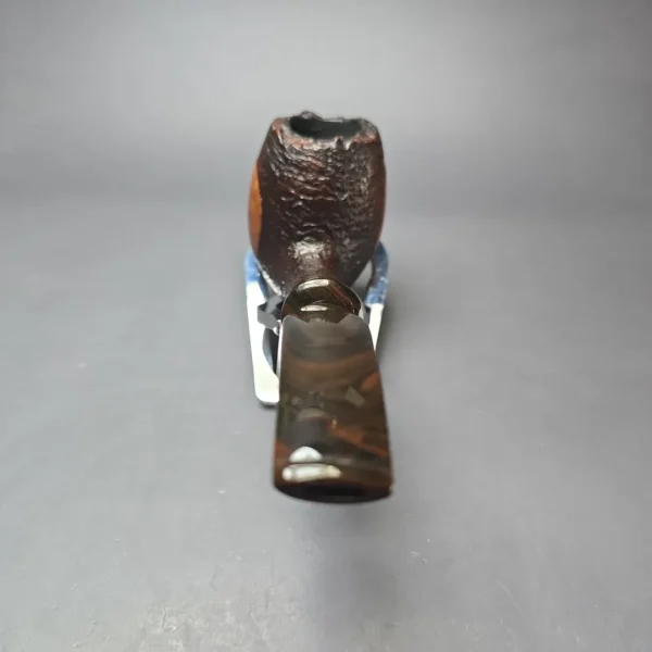 Don Warren Partially Sandblasted Bent Estate Briar Pipe, American Estates - Image 5