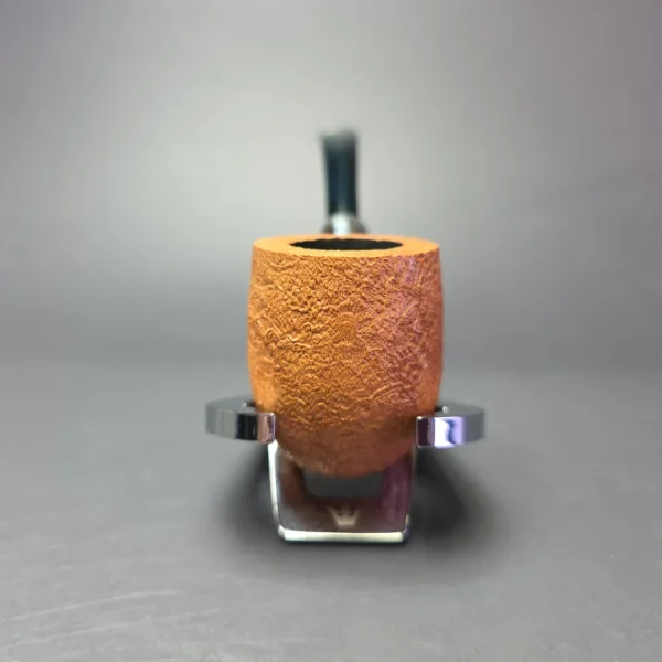 MBSD Briars Timeless Traditions 2 Sandblasted Bent Billiard w/ Silver Handmade Briar Pipe, New - Image 4