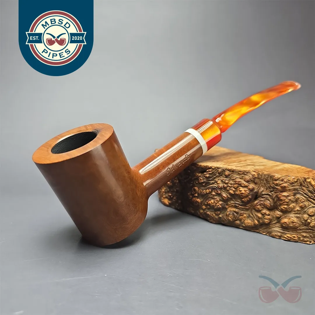 Edward's XL Smooth Poker Estate Briar Pipe, American Estates