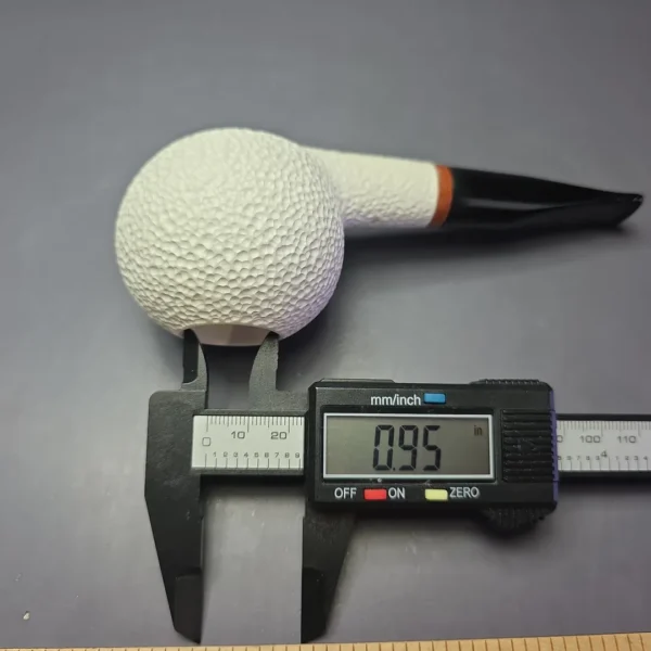 MBSD Meerschaum Deluxe XL Rusticated Apple Block Meerschaum Pipe, Briar-Mortise, New - Image 9