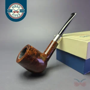 MBSD Briars Timeless Traditions 1 Smooth Billiard w/ Silver Handmade Briar Pipe, New