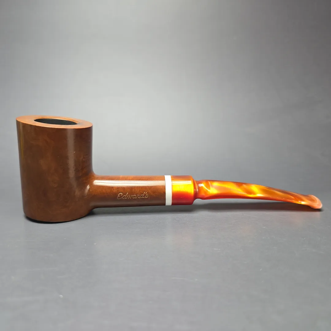 Edward's XL Smooth Poker Estate Briar Pipe, American Estates - Image 2