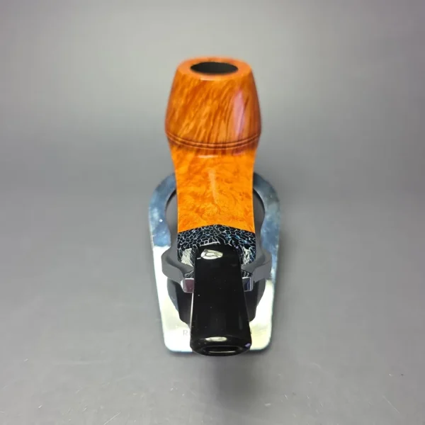 J Mouton Smooth Bulldog w/ Fossilized Whale Spine Handmade Briar Pipe, New - Image 5