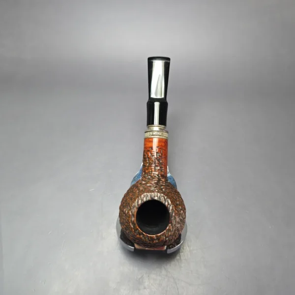 Vauen by Barontini Rusticated Brandy w/ Silver Estate Briar Pipe, Unsmoked, 9mm - Image 6
