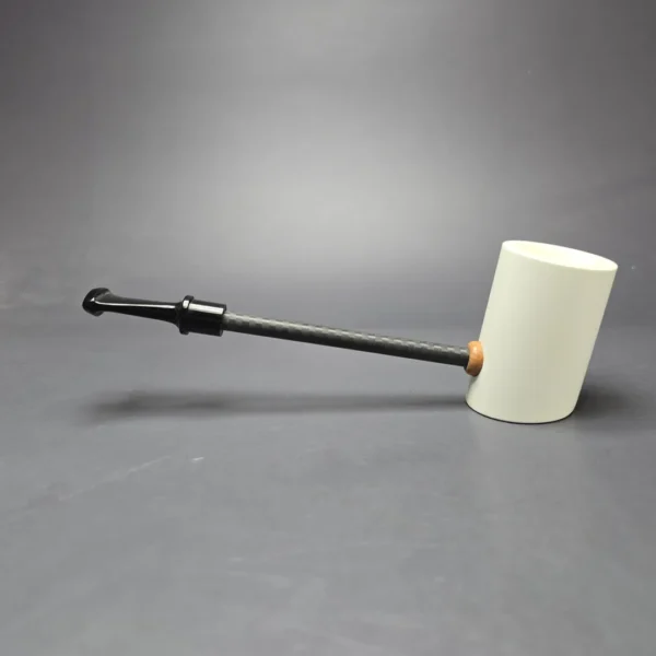 MBSD Meerschaum Deluxe Smooth Poker Block Meerschaum Pipe, New - Image 4