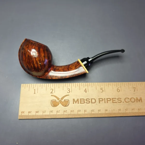 MBSD Briars Modern Masters 2 Smooth Blowfish w/ Boxwood Handmade Briar Pipe, New - Image 8