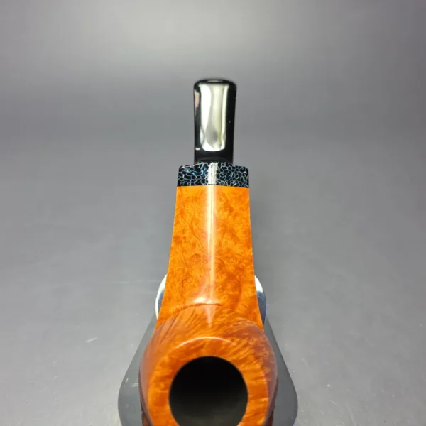 J Mouton Smooth Bulldog w/ Fossilized Whale Spine Handmade Briar Pipe, New - Image 7