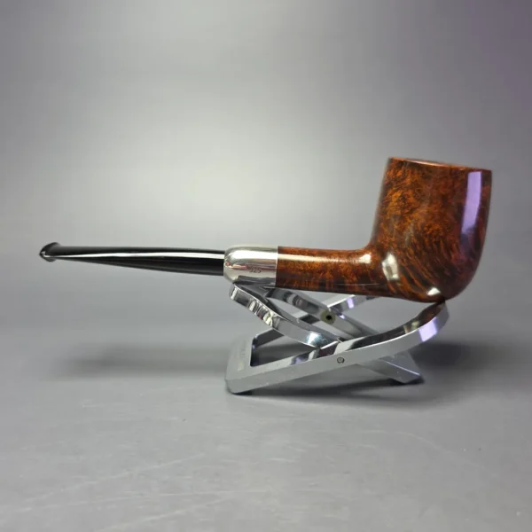 MBSD Briars Timeless Traditions 1 Smooth Billiard w/ Silver Handmade Briar Pipe, New - Image 5