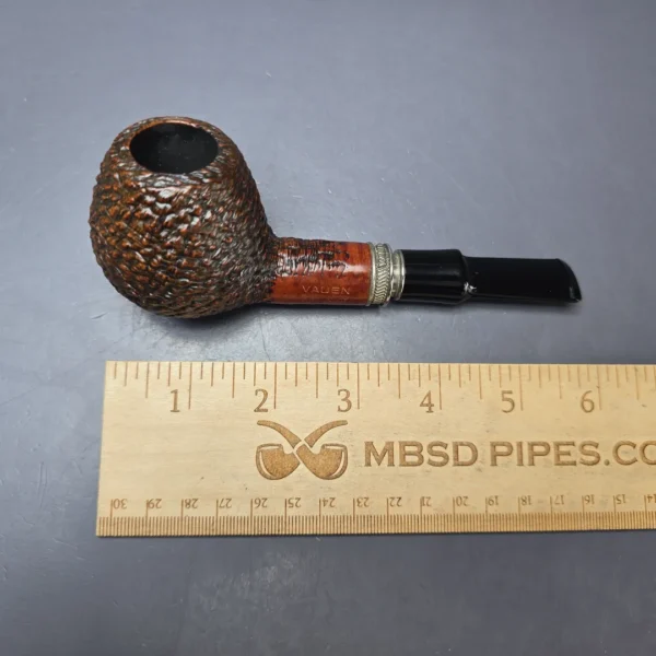 Vauen by Barontini Rusticated Brandy w/ Silver Estate Briar Pipe, Unsmoked, 9mm - Image 10