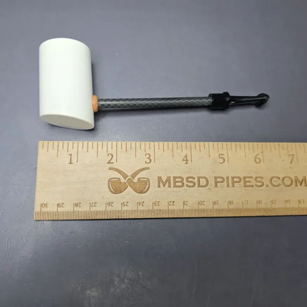 MBSD Meerschaum Deluxe Smooth Poker Block Meerschaum Pipe, New - Image 8