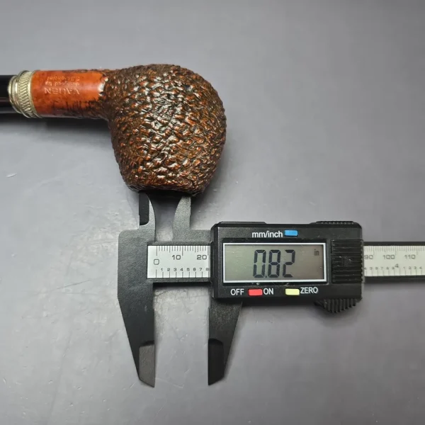 Vauen by Barontini Rusticated Brandy w/ Silver Estate Briar Pipe, Unsmoked, 9mm - Image 11