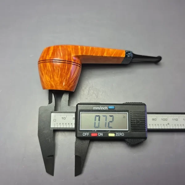 J Mouton Smooth Bulldog w/ Fossilized Whale Spine Handmade Briar Pipe, New - Image 11