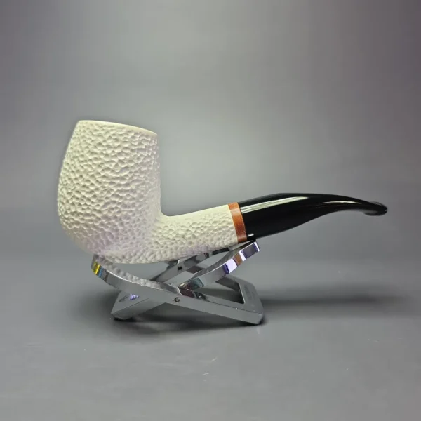 MBSD Meerschaum Deluxe Rusticated Brandy Block Meerschaum Pipe, Briars-Mortise, New - Image 3