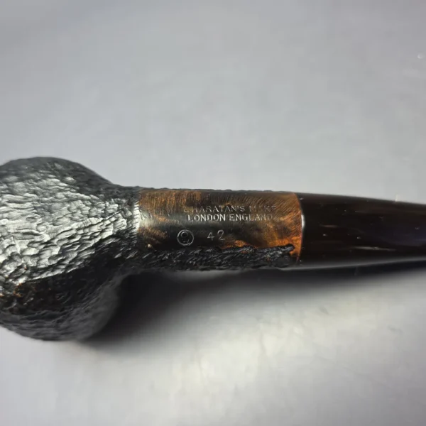 Charatan's Make Reuben Era (c. 1955-60) 42 Sandblasted Giant Billiard Estate Briar Pipe, English Estates - Image 7