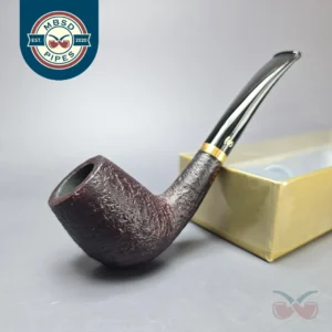 Stanwell Deluxe 139 Sandblasted Bent Billiard Estate Briar Pipe, Unsmoked