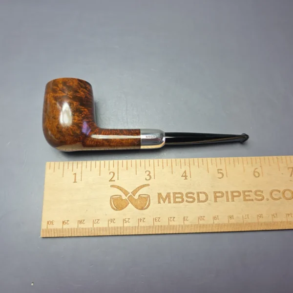MBSD Briars Timeless Traditions 1 Smooth Billiard w/ Silver Handmade Briar Pipe, New - Image 10