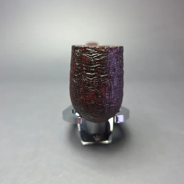 Nate Rose Sandblasted "Cardinal" Sandblasted Bent Billiard Handmade Briar Pipe, New - Image 3