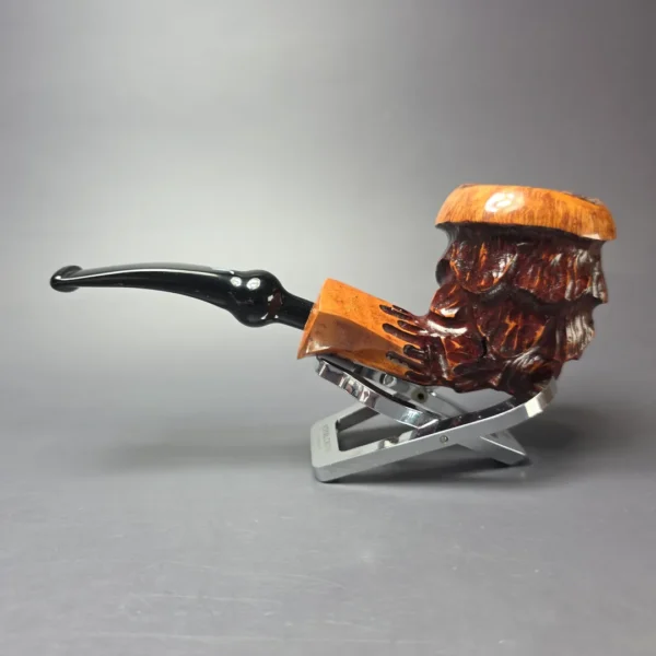 Nording Spruce Cone Partially Rusticated Freehand Estate Briar Pipe, Unsmoked - Image 4