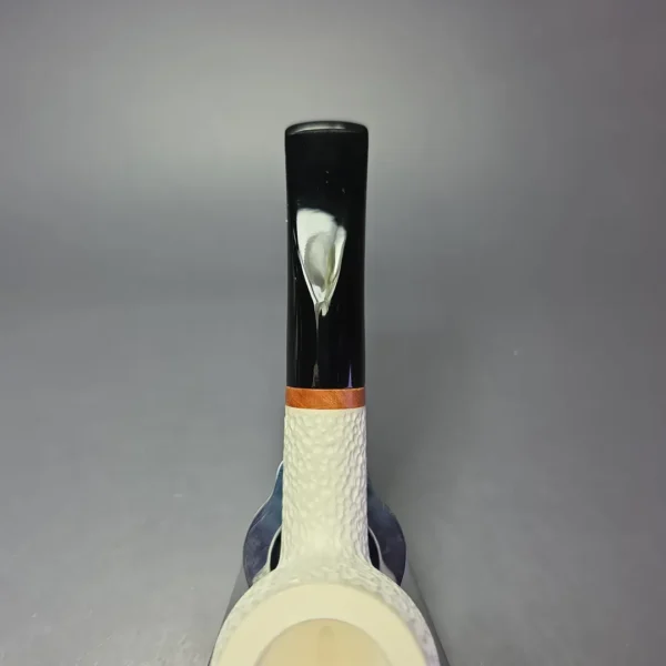 MBSD Meerschaum Deluxe Rusticated Brandy Block Meerschaum Pipe, Briars-Mortise, New - Image 7