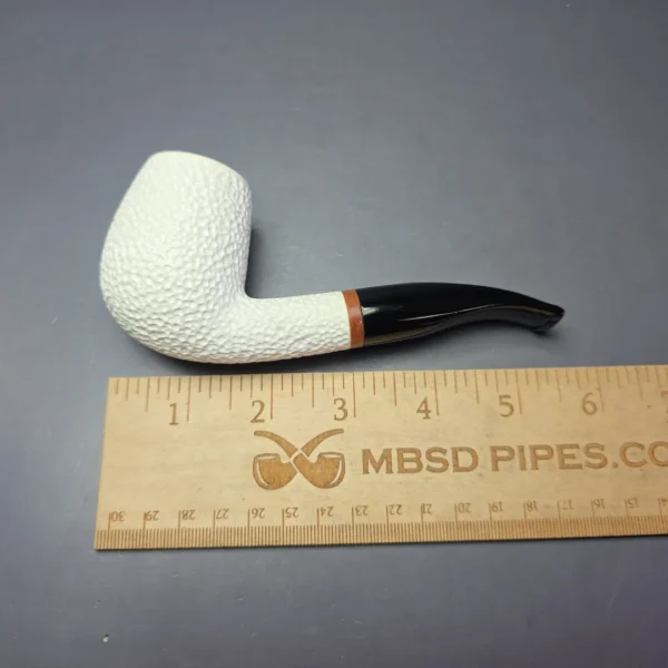 MBSD Meerschaum Deluxe Rusticated Brandy Block Meerschaum Pipe, Briars-Mortise, New - Image 8