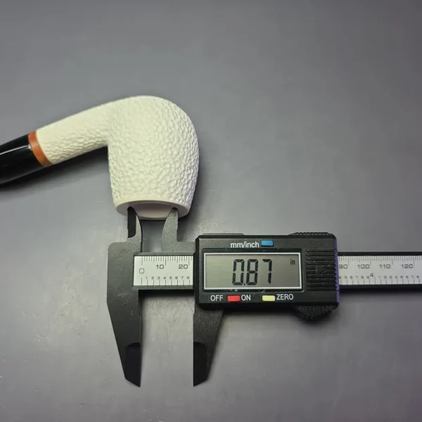 MBSD Meerschaum Deluxe Rusticated Brandy Block Meerschaum Pipe, Briars-Mortise, New - Image 9